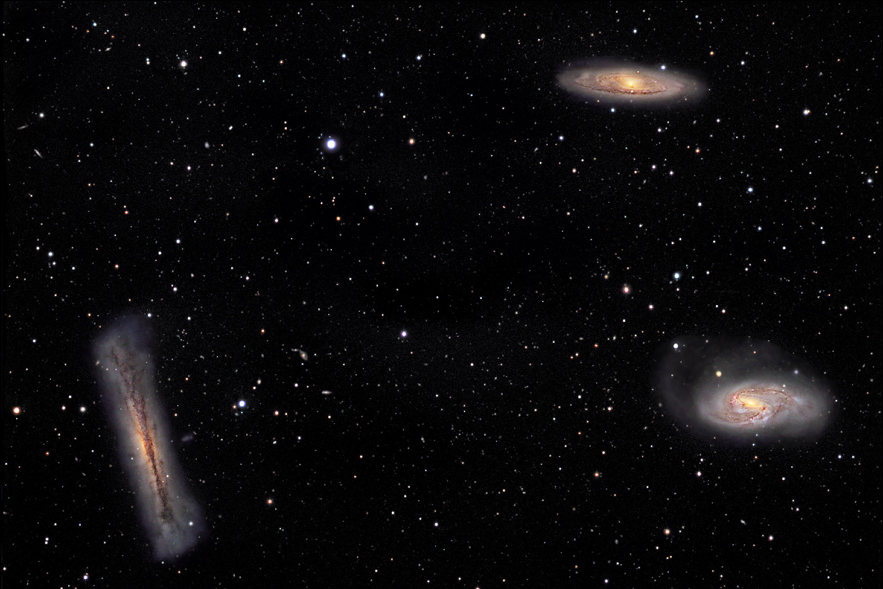 Leo Trio of Galaxies M65, M66 & NGC 3627 - Astrophography